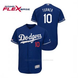 Camiseta Beisbol Hombre Los Angeles Dodgers Justin Turner 150th Aniversario Patch Flex Base Azul