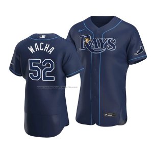 Camiseta Beisbol Hombre Tampa Bay Rays Michael Wacha Alterno Autentico Azul