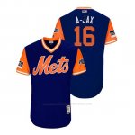 Camiseta Beisbol Hombre New York Mets Austin Jackson 2018 Llws Players Weekend A Jax Royal