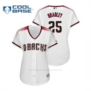 Camiseta Beisbol Mujer Arizona Diamondbacks Archie Bradley Cool Base Majestic Home Blanco