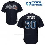 Camiseta Beisbol Hombre Atlanta Braves 30 Orlando Cepeda Azul Alterno Cool Base
