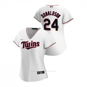 Camiseta Beisbol Mujer Minnesota Twins Josh Donaldson 2020 Replica Primera Blanco