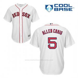 Camiseta Beisbol Hombre Boston Red Sox 5 Allen Craig Blanco 1ª Cool Base