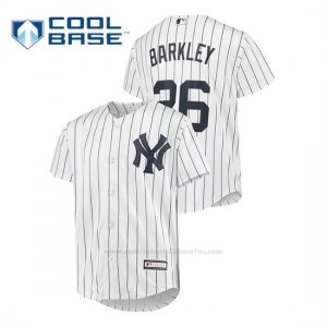 Camiseta Beisbol Nino New York Yankees Saquon Barkley Cool Base MLB X NFL Blanco