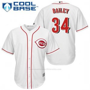 Camiseta Beisbol Hombre Cincinnati Reds 1ª r Bailey 34 Blanco 1ª Cool Base