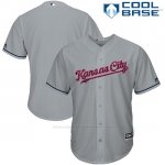 Camiseta Beisbol Hombre Kansas City Royals 2017 Estrellas y Rayas Gris Cool Base
