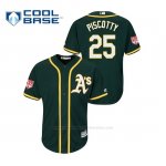 Camiseta Beisbol Hombre Oakland Athletics Stephen Piscotty 2019 Entrenamiento de Primavera Cool Base Verde