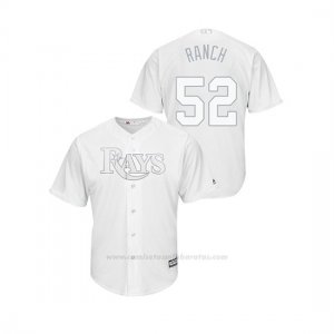 Camiseta Beisbol Hombre Tampa Bay Rays Chaz Roe 2019 Players Weekend Replica Blanco