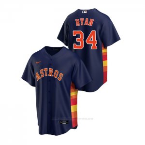 Camiseta Beisbol Hombre Houston Astros Nolan Ryan Replica Alterno Azul