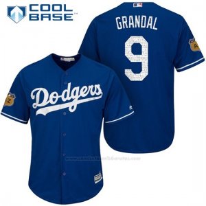Camiseta Beisbol Hombre Los Angeles Dodgers Yasmani Grandal 2017 Entrenamiento de Primavera Cool Base Jugador