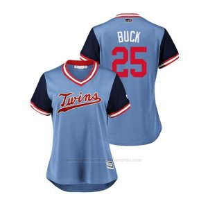 Camiseta Beisbol Mujer Minnesota Twins Byron Buxton 2018 Llws Players Weekend Buck Light Toronto Blue Jays