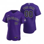 Camiseta Beisbol Hombre Colorado Rockies Personalizada Autentico 2020 Alterno Violeta