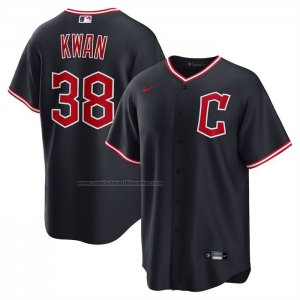 Camiseta Beisbol Hombre Cleveland Guardians Steven Kwan Alterno Azul