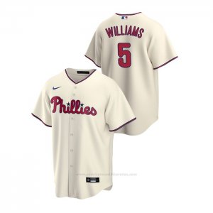 Camiseta Beisbol Hombre Philadelphia Phillies Nick Williams Replica Alterno Crema