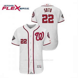 Camiseta Beisbol Hombre Washington Nationals Juan Soto 2019 World Series Bound Flex Base Blanco