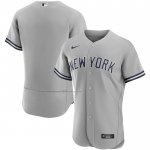 Camiseta Beisbol Hombre New York Yankees Road Autentico Gris