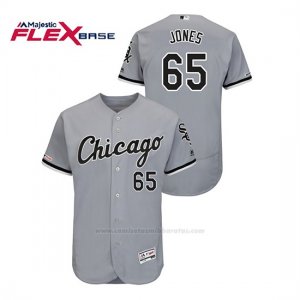 Camiseta Beisbol Hombre Chicago White Sox Nate Jones 150th Aniversario Patch Flex Base Gris