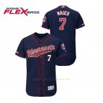 Camiseta Beisbol Hombre Minnesota Twins Joe Mauer 150th Aniversario Patch Autentico Flex Base Azul2