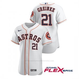 Camiseta Beisbol Hombre Houston Astros Zack Greinke Autentico Nike Blanco