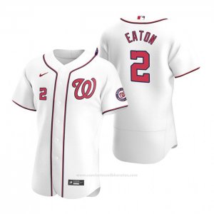 Camiseta Beisbol Hombre Washington Nationals Adam Eaton Autentico Primera 2020 Blanco