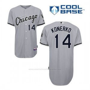 Camiseta Beisbol Hombre Chicago White Sox Paul Konerko 14 Gris Cool Base