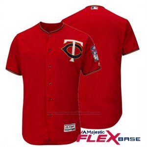 Camiseta Beisbol Hombre Minnesota Twins Flex Base Scarlet Autentico Coleccion