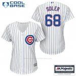 Camiseta Beisbol Hombre Chicago Cubs 68 Jorge Soler Blanco 1ª Cool Base