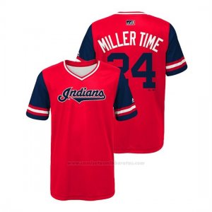 Camiseta Beisbol Nino Cleveland Indians Andrew Miller 2018 Llws Players Weekend Miller Time Rojo