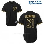 Camiseta Beisbol Hombre Pittsburgh Pirates Roberto Clemente 21 Negro Fashion Cool Base