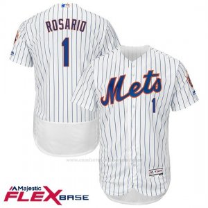 Camiseta Beisbol Hombre New York Mets 1 Amed Rosario Blanco Flex Base