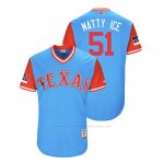 Camiseta Beisbol Hombre Texas Rangers Matt Bush 2018 Llws Players Weekend Matty Ice Light Toronto Blue Jays