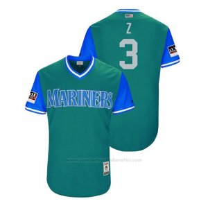 Camiseta Beisbol Hombre Seattle Mariners Mike Zunino 2018 Llws Players Weekend Z Aqua