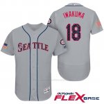 Camiseta Beisbol Hombre Seattle Mariners 2017 Estrellas y Rayas Hisashi Iwakuma Gris Flex Base