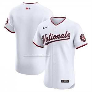 Camiseta Beisbol Hombre Washington Nationals Elite Primera Blanco