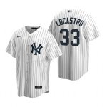 Camiseta Beisbol Hombre New York Yankees Tim Locastro Replica Primera Blanco