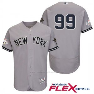 Camiseta Beisbol Hombre New York Yankees Aaron Judge Gris 2017 Mlb All Star Game Flex Base