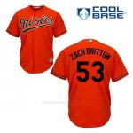 Camiseta Beisbol Hombre Baltimore Orioles 53 Zach Britton Naranja Alterno Cool Base