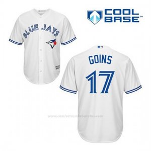 Camiseta Beisbol Hombre Toronto Blue Jays Ryan Goins 17 Blanco 1ª Cool Base