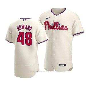 Camiseta Beisbol Hombre Philadelphia Phillies Spencer Howard Autentico Alterno 2020 Crema