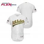 Camiseta Beisbol Hombre Oakland Athletics 2019 Postseason Flex Base Blanco