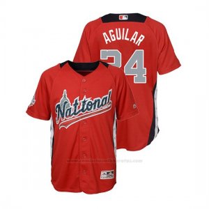 Camiseta Beisbol Nino All Star Game Jesus Aguilar 2018 1ª Run Derby National League Rojo