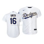 Camiseta Beisbol Nino Los Angeles Dodgers Will Smith 2021 Gold Program Replica Blanco