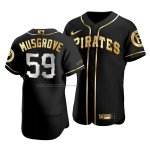 Camiseta Beisbol Hombre Pittsburgh Pirates Joe Musgrove Golden Edition Autentico Negro