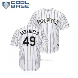 Camiseta Beisbol Hombre Rockies Antonio Senzatela Cool Base 1ª Blanco