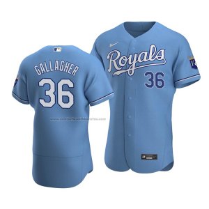 Camiseta Beisbol Hombre Kansas City Royals Cam Gallagher Alterno Autentico Azul2