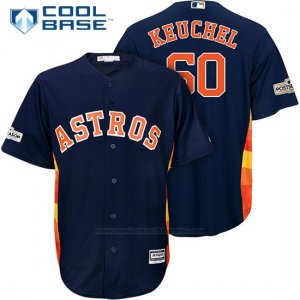 Camiseta Beisbol Hombre Houston Astros 2017 Postemporada Dallas Keuchel Azul Cool Base