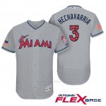 Camiseta Beisbol Hombre Miami Marlins 2017 Estrellas y Rayas Adeiny Hechavarria Gris Flex Base