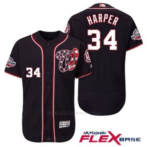 Camiseta Beisbol Hombre Washington Nationals Bryce Harper Azul 2018 All Star Flex Base