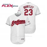 Camiseta Beisbol Hombre Cleveland Indians Michael Brantley 2019 All Star Game Patch Flex Base Blanco