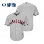 Camiseta Beisbol Hombre Cleveland Indians 2019 All Star Game Patch Cool Base Road Personalizada Gris